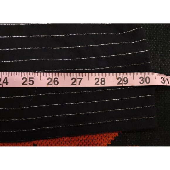 Croft & Barrow Women's Black & Silver Striped Henley Top 4X - Picture 13 of 16